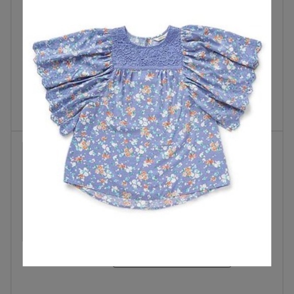 Matilda Jane Flutter Sleeve Floral Blouse NWT - Picture 2 of 14